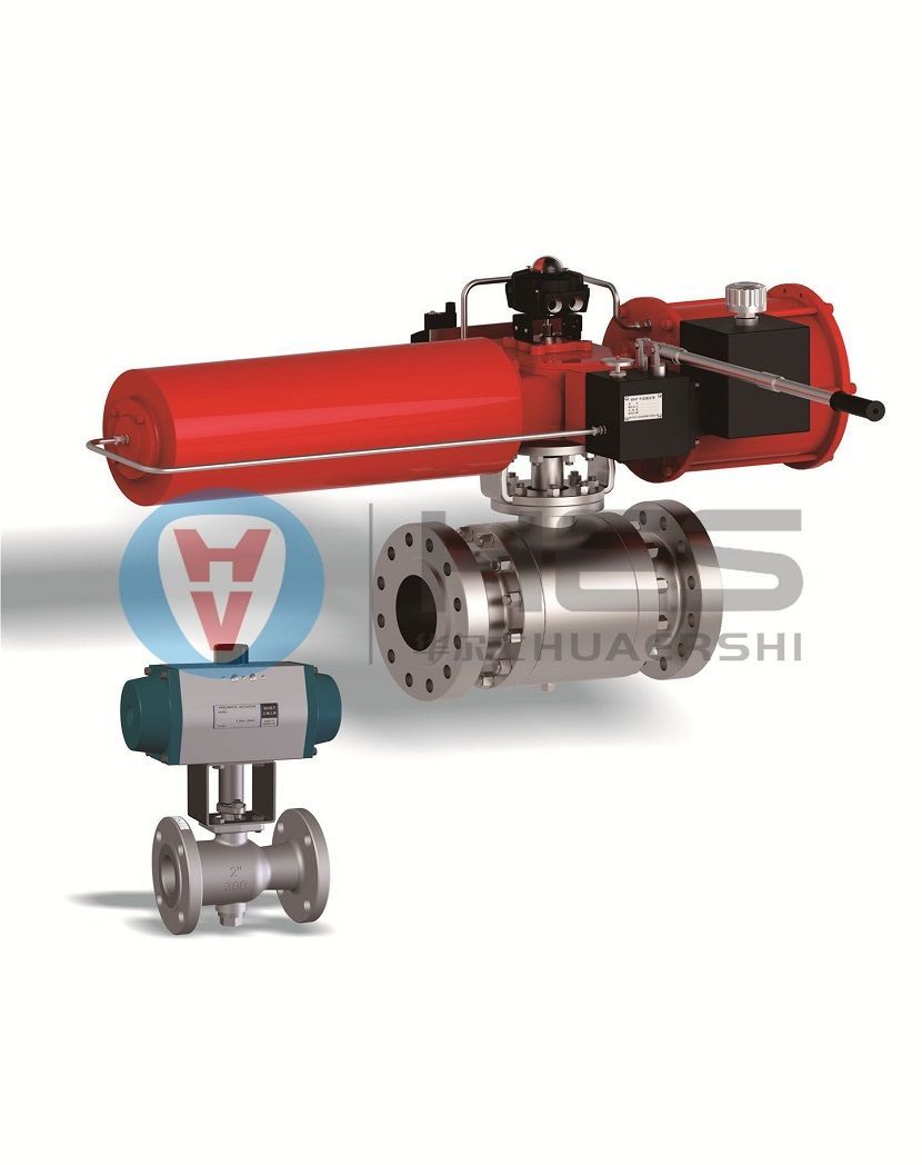 Pneumatic high pressure ball valve